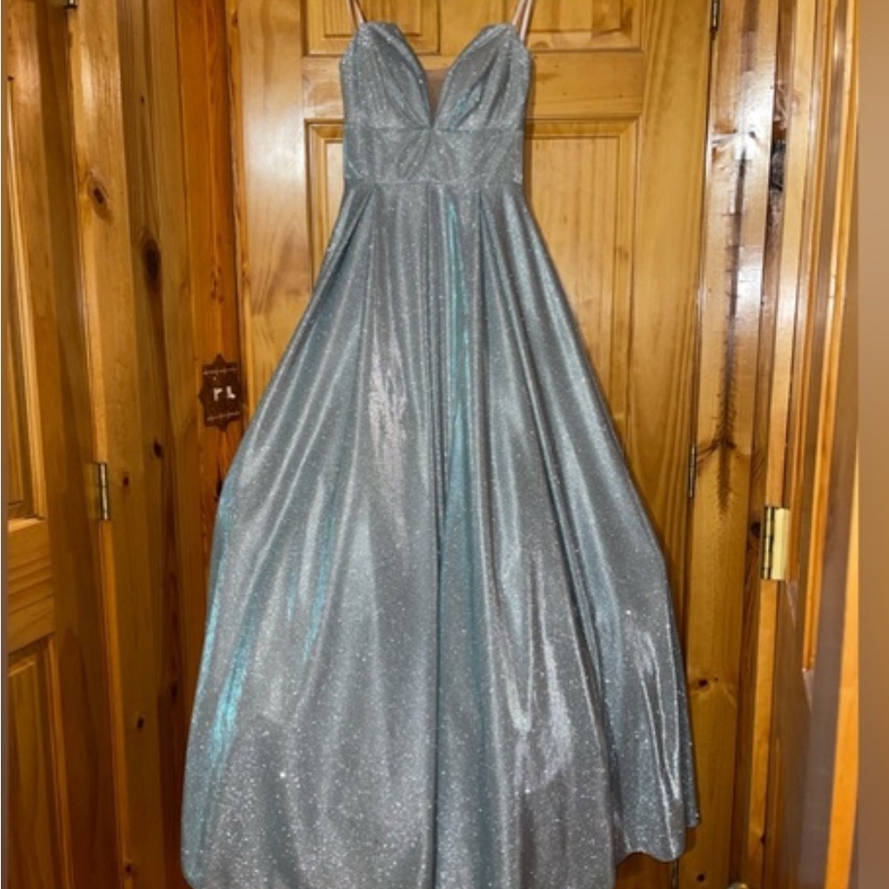 Custom Couture Cinderella Prom Dress Gown in baby blue